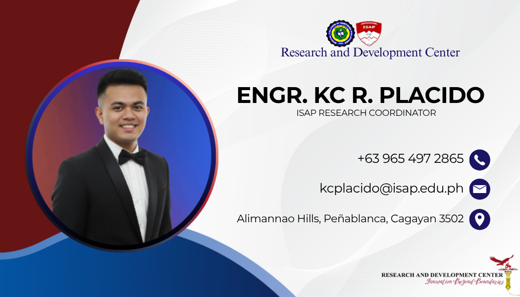 Engr. KC R. Placido - ISAP Research Coordinator