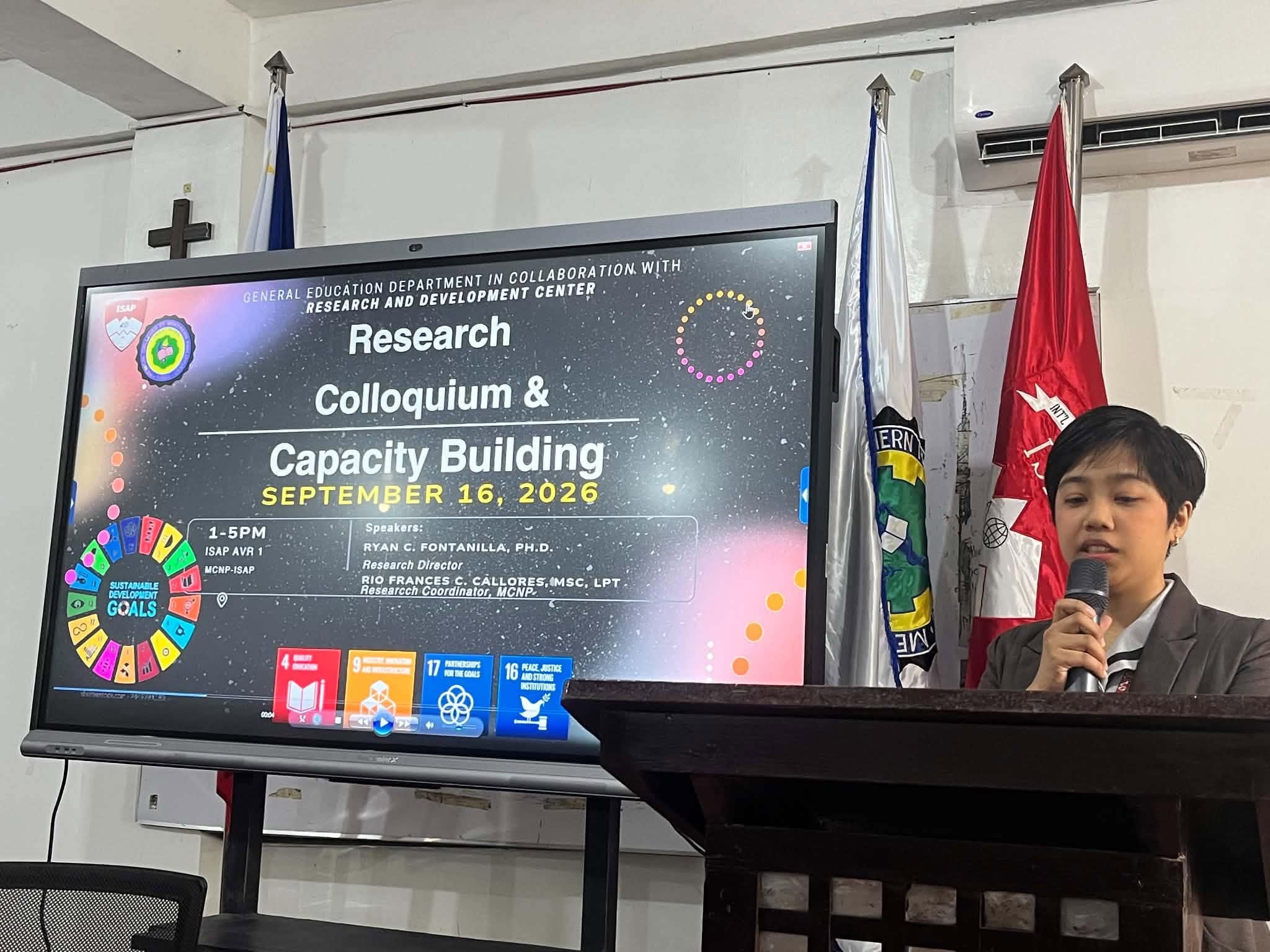 General Education Department & RDC: Research Colloquium & Capacity Building - Dr. Ryan C. Fontanilla and Ms. Rio Frances C. Callores