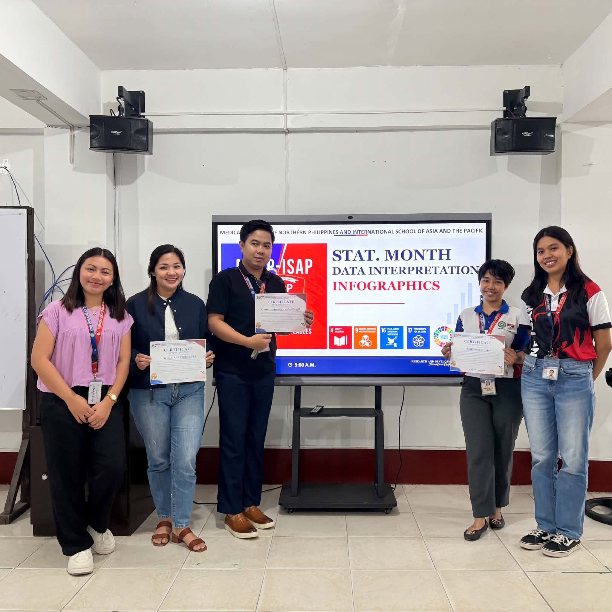 Board of Judges and Faculty coordinators receiving Certificates of Appreciation