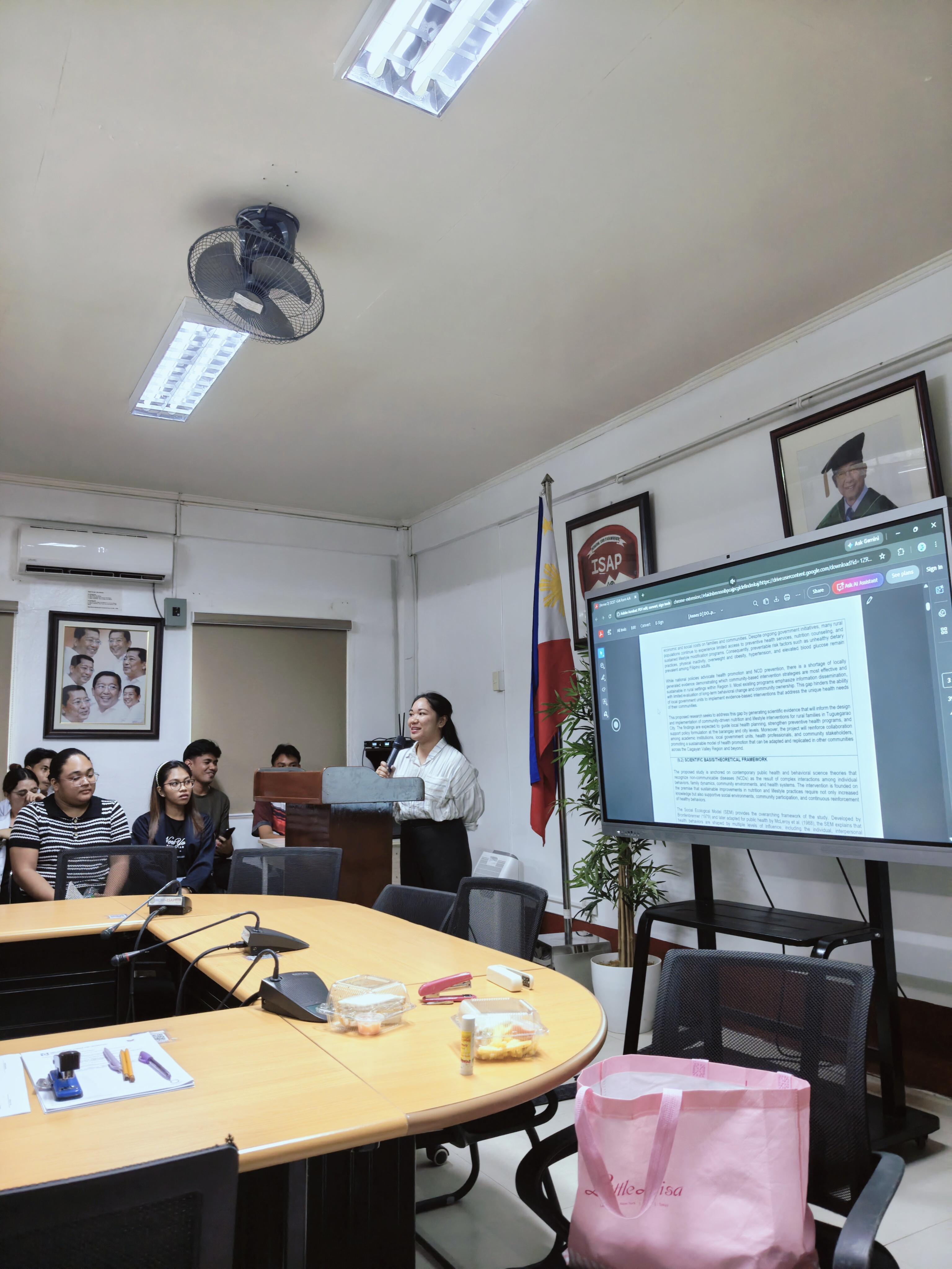 Research evaluation panel reviewing documentation
