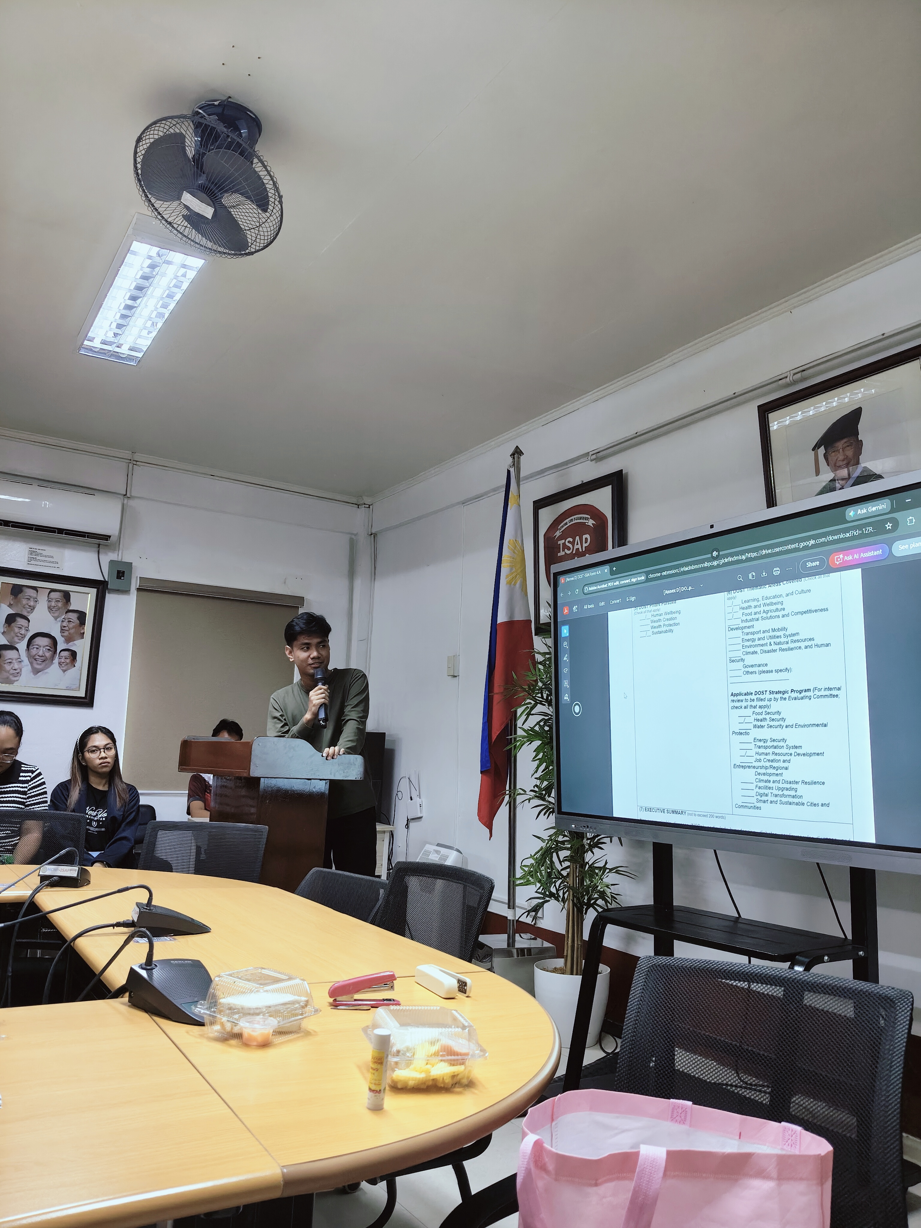 Proponent answering technical review board inquiries