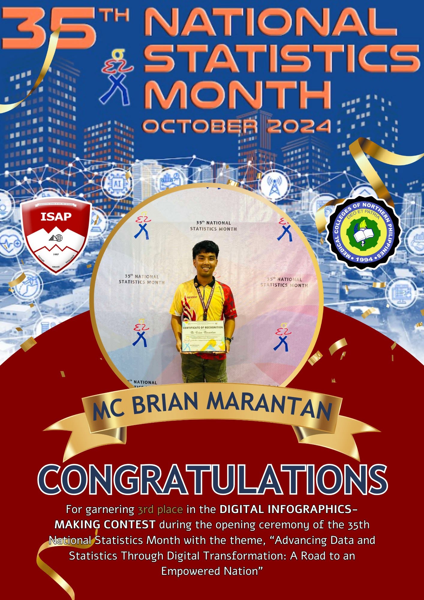 Winning Infographic entry - MC Brian Marantan