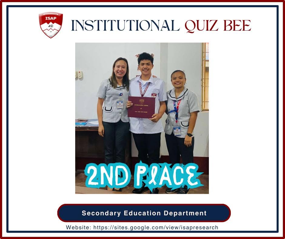 ISAP 2nd Place - Secondary Education Department