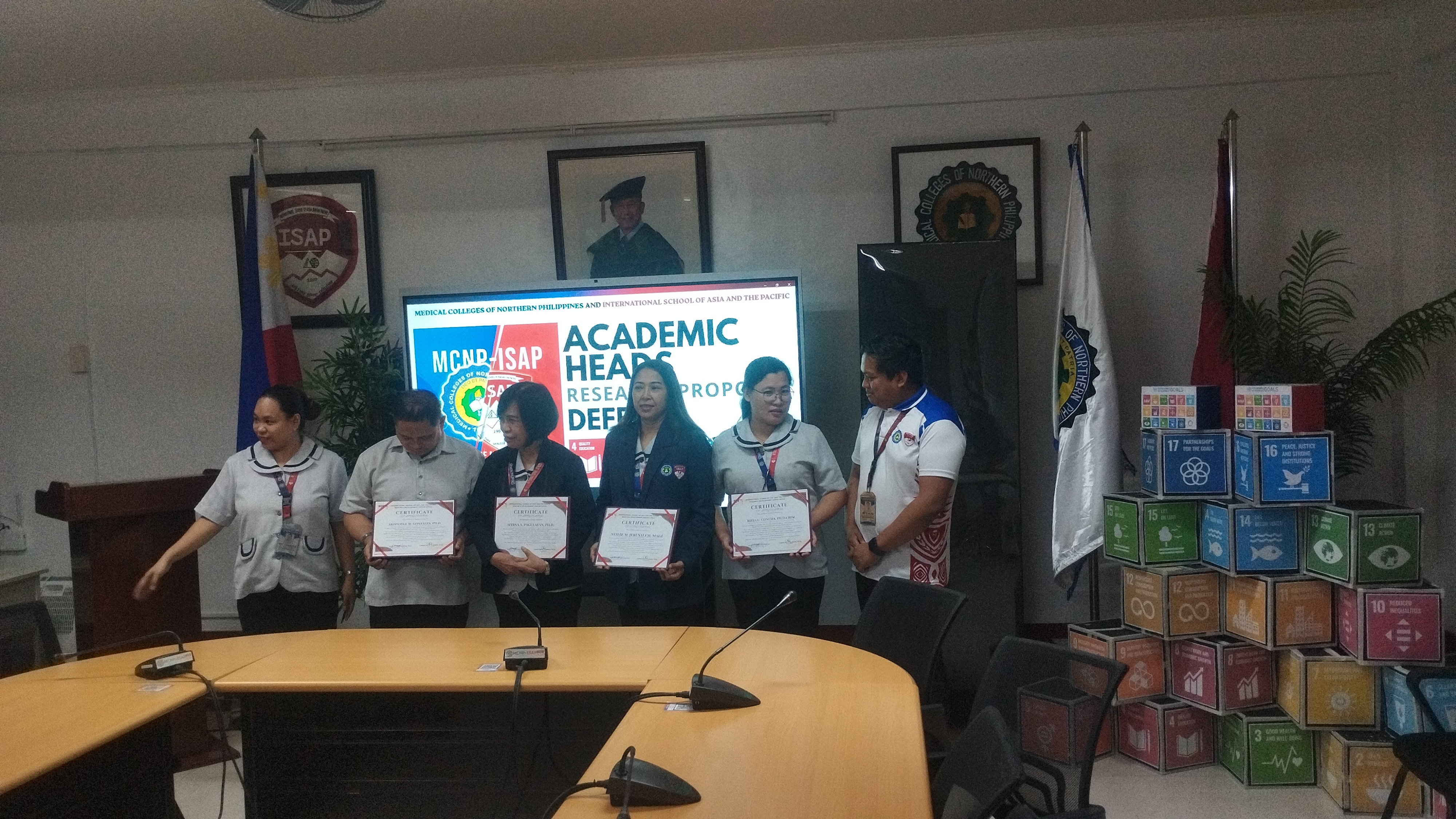 Recognition of research presenters and defense panel members