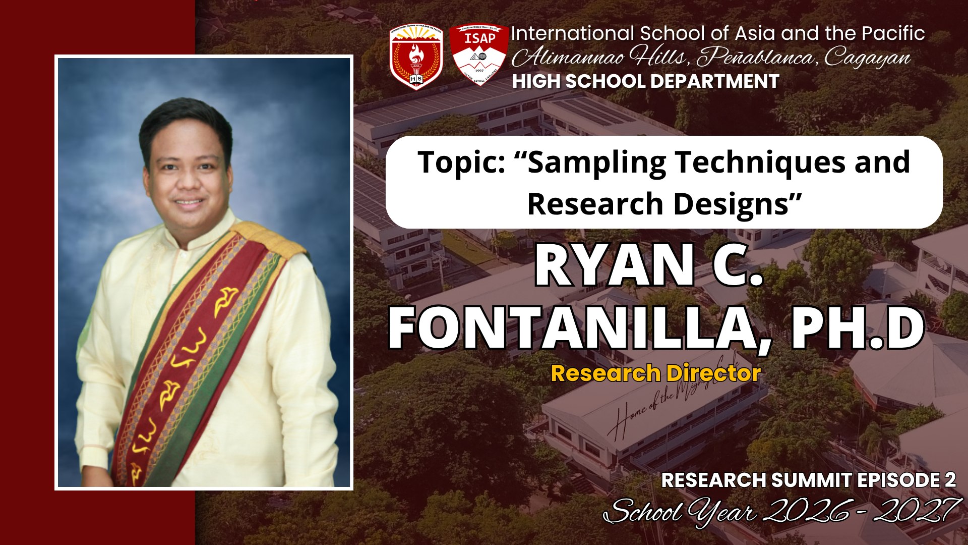 ISAP High School Research Summit - Episode 2: From Samples to Statistics