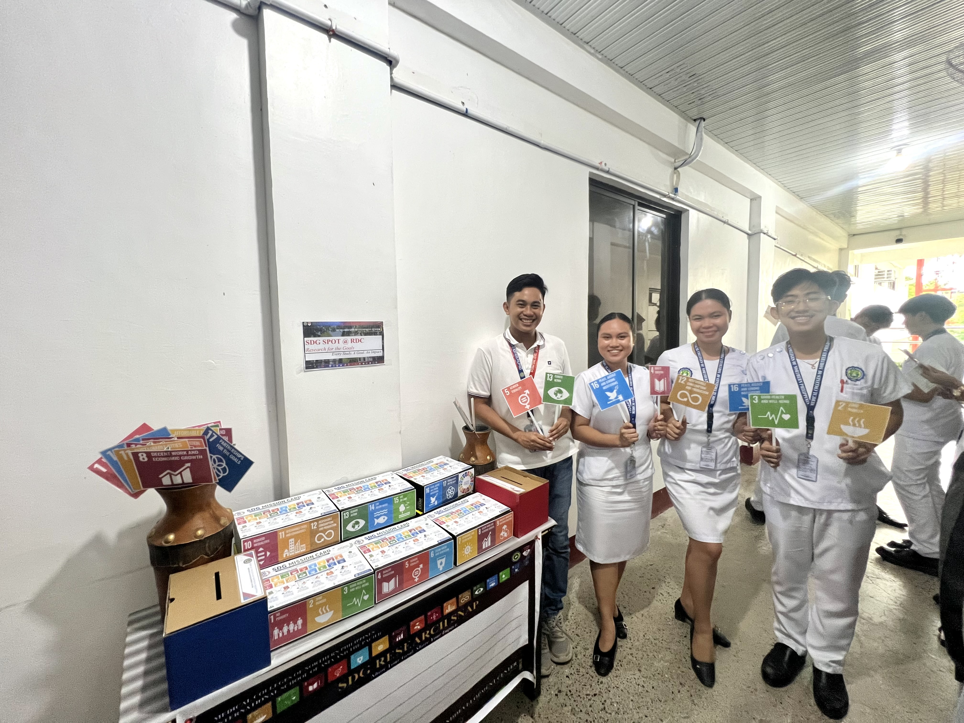 Students participating in the soft opening of SDG SPOT