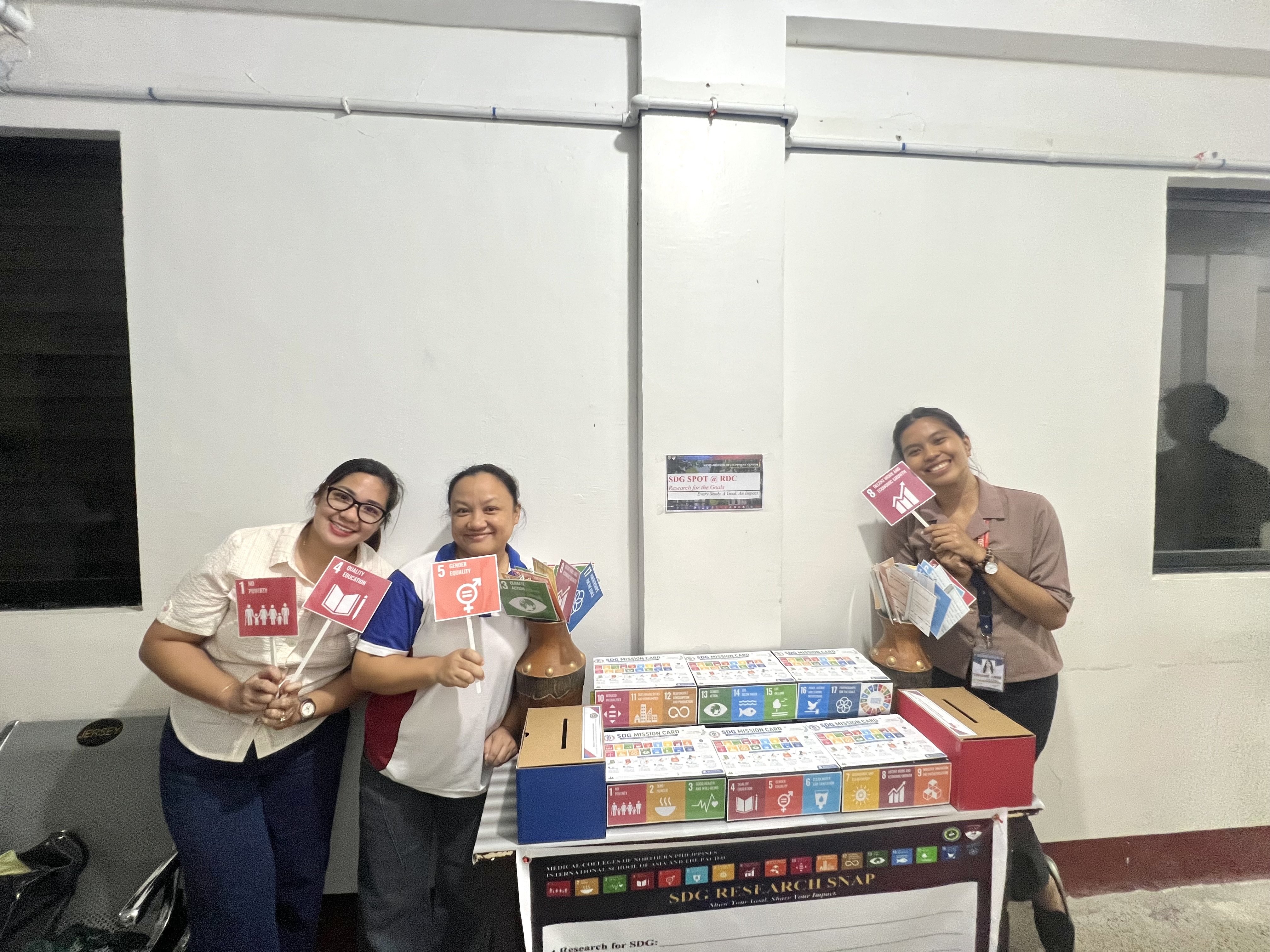 Students celebrating sustainable development goals